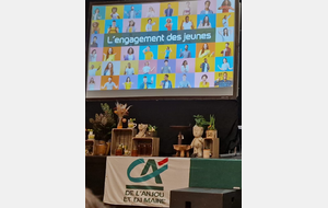 Intervention de Perrine à l'AG de la caisse locale du Crédit Agricole Anjou Maine