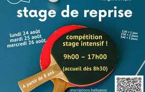 Retour sur le stage compétition jeunes/adultes du 24 au 26 août