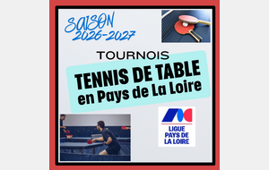 Les tournois Pays de Loire 2026-2027