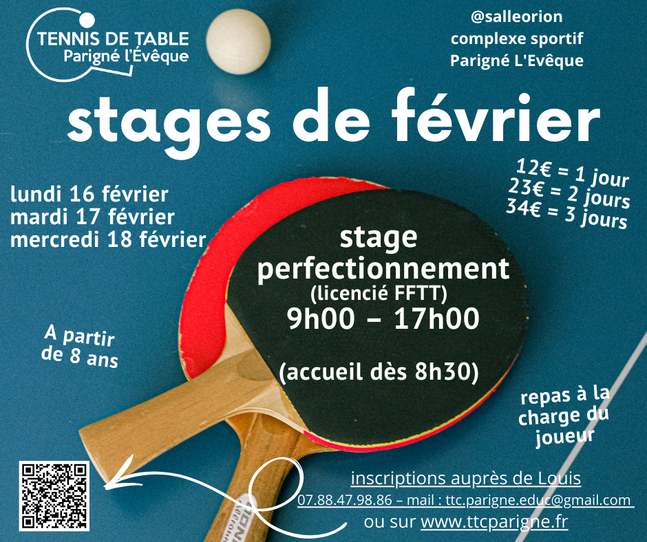 Stage Perfectionnement février 2026