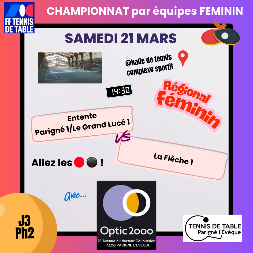 Championnat féminin Régional Ph2 J3