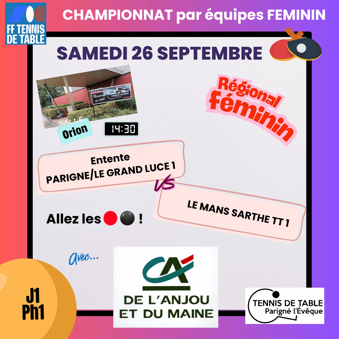 Champ. féminin Ph1 Rég. J1