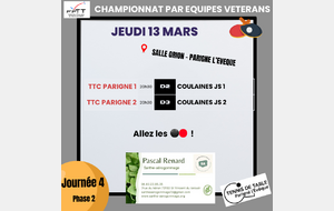 Championnat vétérans par équipe Ph2 - J4