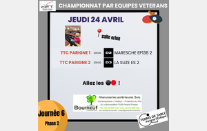 Championnat vétérans par équipe Ph2 - J6