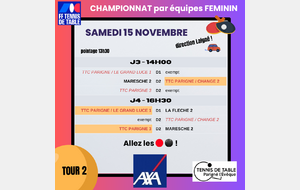 Championnat féminin Ph1 J3 &amp; J4