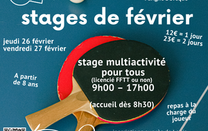 Stage multi activités pour tous février 2026