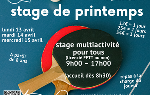 stage de printemps - multiactivités
