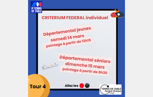 Critérium Fédéral départemental tour 4