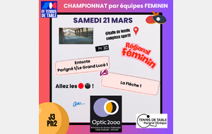 Championnat féminin Régional Ph2 J3
