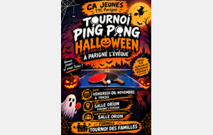 Tournoi Ping Pong Halloween