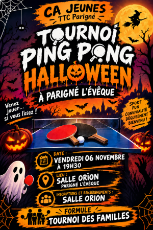 Tournoi Ping Pong Halloween