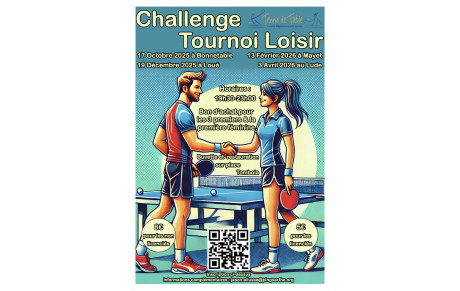 Nouveau ! Challenge tournoi loisir par le comité